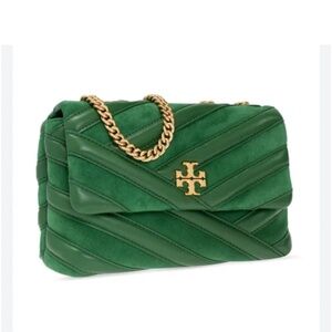ory Burch Women's Kira Chevron Bombe Convertible Leather Shoulder Bag